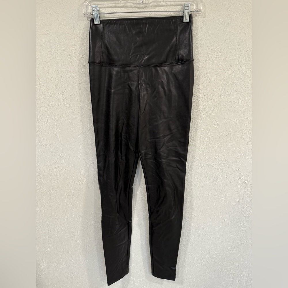 SPANX Black Shiny Leggings - Picture 3 of 5